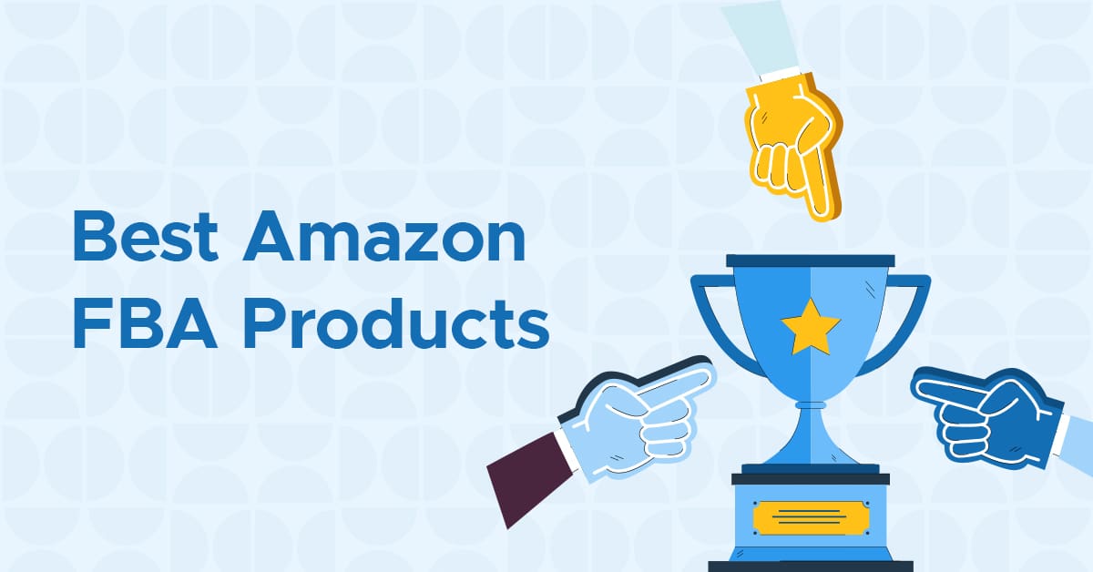 Best Amazon FBA products fingers pointing at trophy