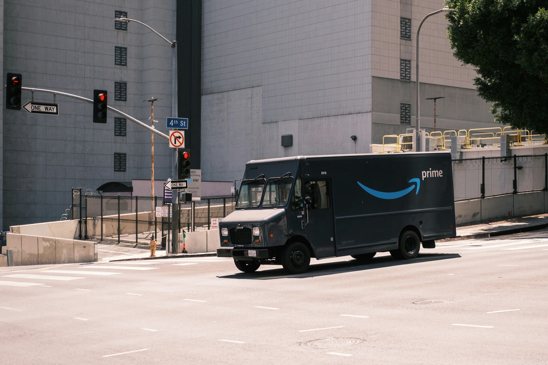 A Prime truck on the road