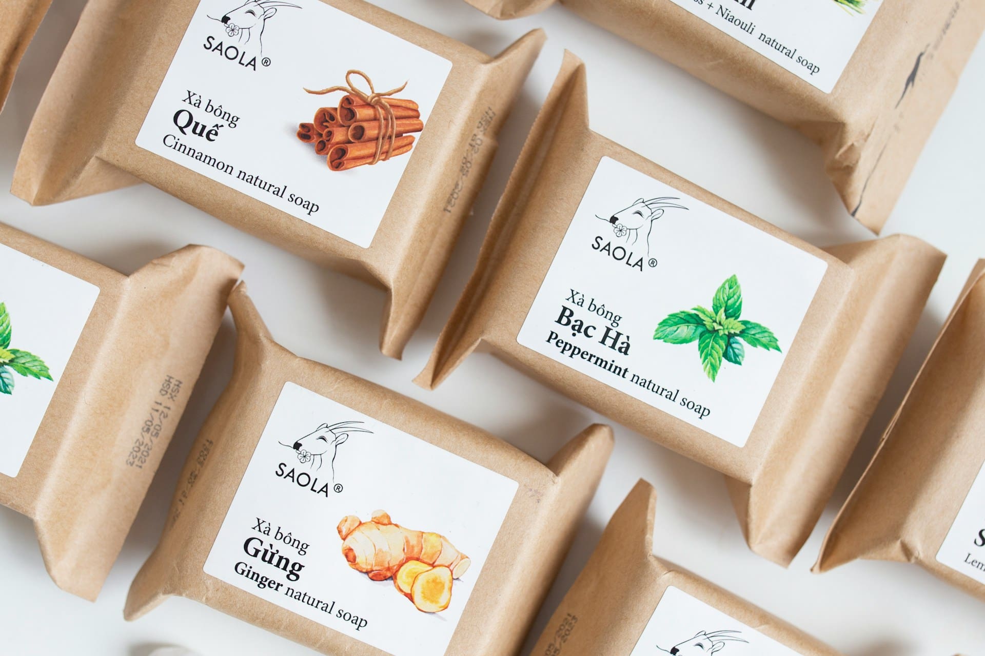Digitally printed soap labels and containers