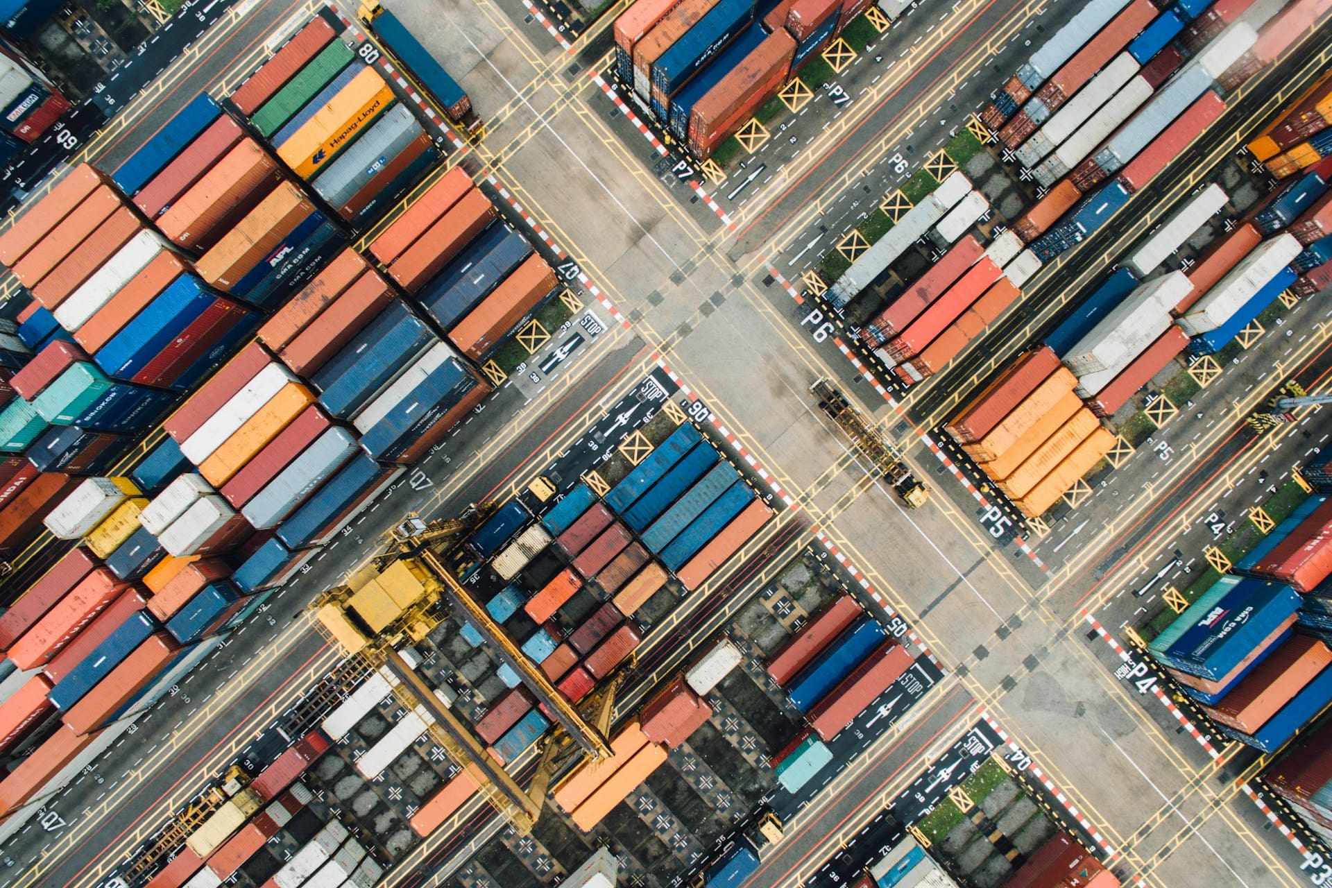 Shipping containers at the port